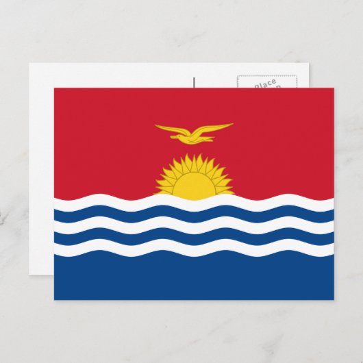Vlag van Kiribati, vlag van Kiribati Briefkaart (Voorkant / Achterkant)