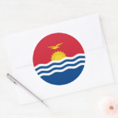 Vlag van Kiribati, vlag van Kiribati Ronde Sticker (Envelop)