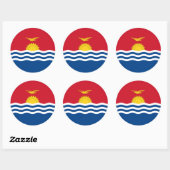 Vlag van Kiribati, vlag van Kiribati Ronde Sticker (Vel)