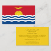Vlag van Kiribati, vlag van Kiribati Visitekaartje (Voorkant / Achterkant)