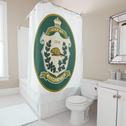 Vlag van Kitchener (Ontario, Canada) Douchegordijn (In situ)