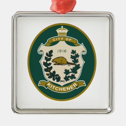 Vlag van Kitchener (Ontario, Canada) Metalen Ornament (Voorkant)
