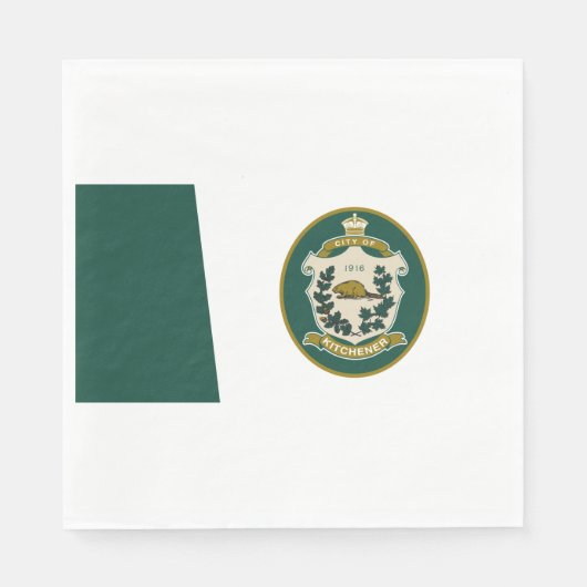Vlag van Kitchener (Ontario, Canada) Servet (Voorkant)