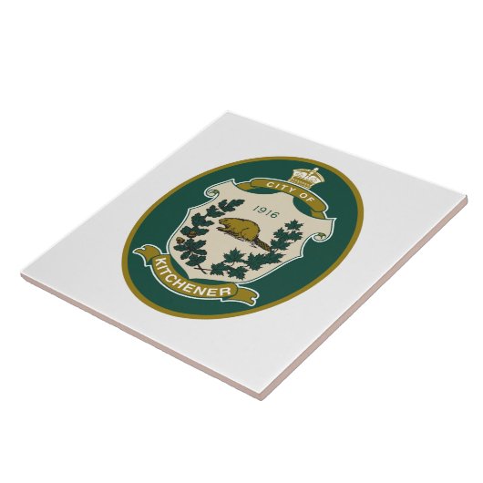 Vlag van Kitchener (Ontario, Canada) Tegeltje (Zijkant)