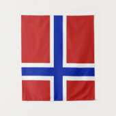 Vlag van kleine Noorse Scandinavische vlag Wandkleed (Voorkant)