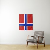 Vlag van kleine Noorse Scandinavische vlag Wandkleed (In situ)