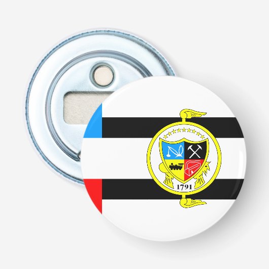 Vlag van Knoxville, Tennessee Button Flesopener (Voorkant)