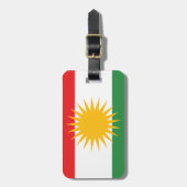Vlag van Koerdistan (Alay Kurdistan of Alaya Rengî Bagagelabel (Voorkant verticaal)