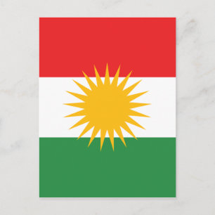 Vlag van Koerdistan (Alay Kurdistan of Alaya Rengî Briefkaart