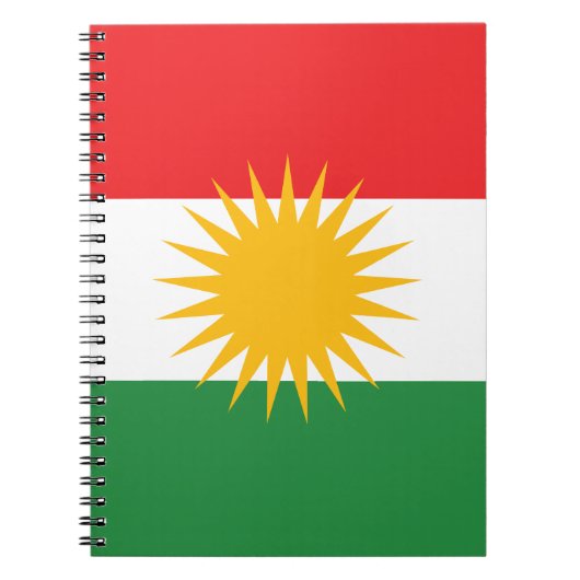 Vlag van Koerdistan (Alay Kurdistan of Alaya Rengî Notitieboek (Voorkant)
