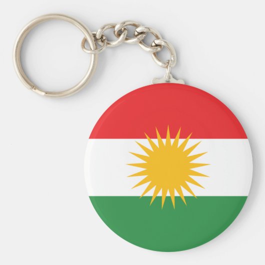 Vlag van Koerdistan (Alay Kurdistan of Alaya Rengî Sleutelhanger (Voorkant)