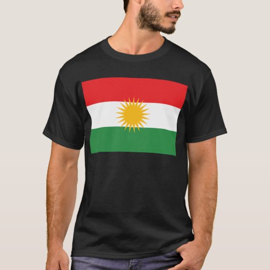 Vlag van Koerdistan (Alay Kurdistan of Alaya Rengî T-shirt (Voorkant)