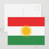 Vlag van Koerdistan Briefkaart (Voorkant / Achterkant)