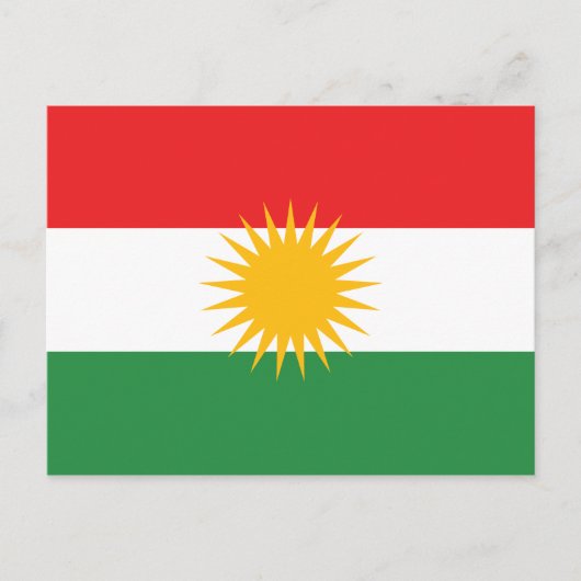 Vlag van Koerdistan Briefkaart (Voorkant)