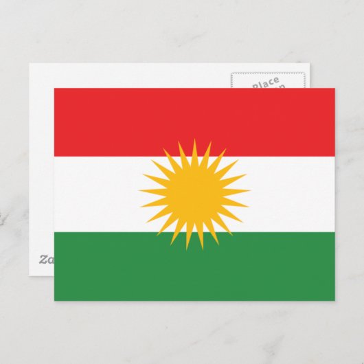 Vlag van Koerdistan Briefkaart (Voorkant / Achterkant)