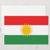 Vlag van Koerdistan Briefpapier (Voorkant / Achterkant)