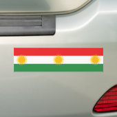 Vlag van Koerdistan Bumpersticker (Op auto)