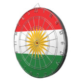 Vlag van Koerdistan Dartbord (Voorkant Rechts)