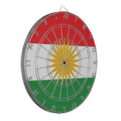 Vlag van Koerdistan Dartbord (Voorkant Links)