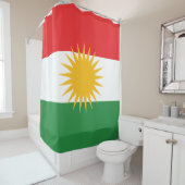 Vlag van Koerdistan Douchegordijn (In situ)