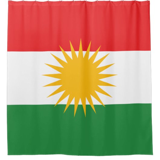 Vlag van Koerdistan Douchegordijn (Voorkant)