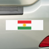 vlag van Koerdistan; Koerden; Koerdisch Bumpersticker (Op auto)