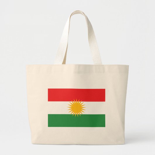 vlag van Koerdistan; Koerden; Koerdisch Grote Tote Bag (Voorkant)