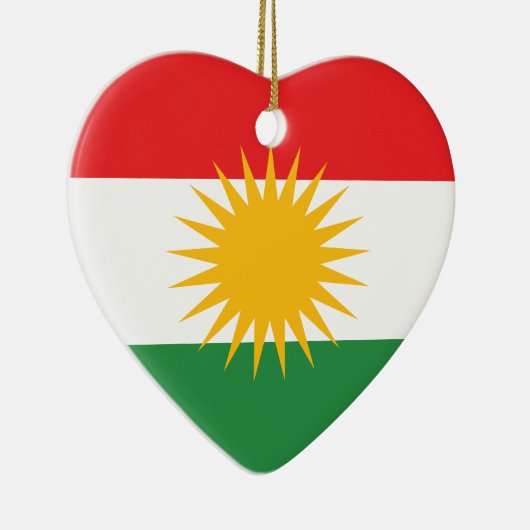 vlag van Koerdistan; Koerden; Koerdisch Keramisch Ornament (Rechts)