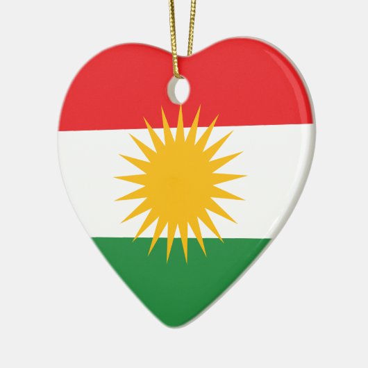 vlag van Koerdistan; Koerden; Koerdisch Keramisch Ornament (Links)