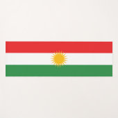 Vlag van Koerdistan (Koerdisch) Yogamat (Voorkant (horizontaal))