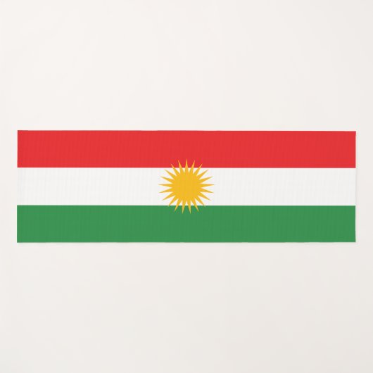 Vlag van Koerdistan (Koerdisch) Yogamat (Voorkant (horizontaal))