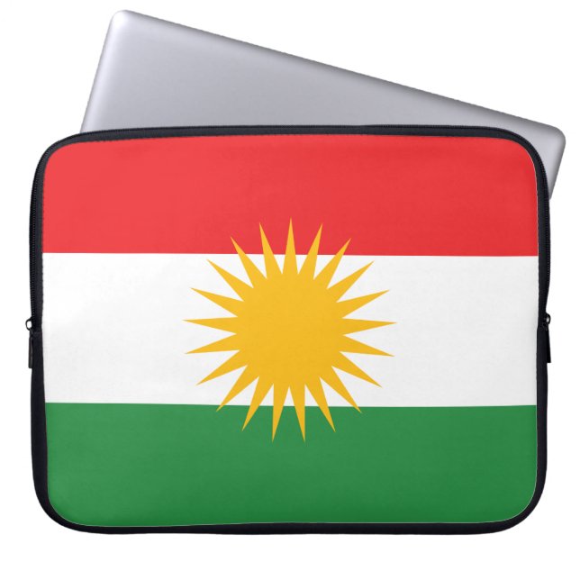 Vlag van Koerdistan Laptop Sleeve (Voorkant)