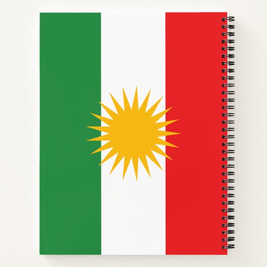 Vlag van Koerdistan Notitieboek (Achterkant)