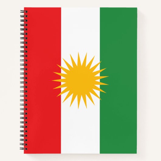 Vlag van Koerdistan Notitieboek (Voorkant)