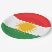 Vlag van Koerdistan Papieren Bordje (Gekanteld)