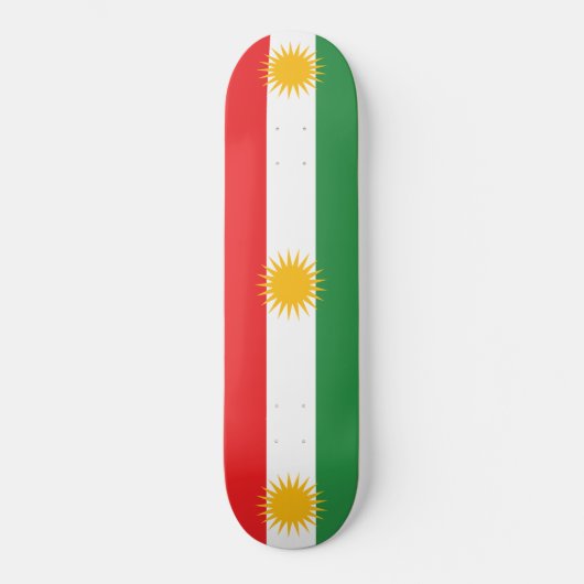 Vlag van Koerdistan Persoonlijk Skateboard (Voorkant)
