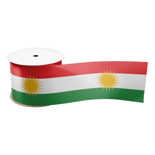 Vlag van Koerdistan Satijnen Lint (Spoel)