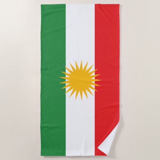 Vlag van Koerdistan Strandlaken (Voorkant)