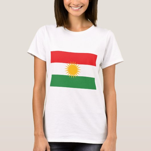 Vlag van Koerdistan T-shirt (Voorkant)