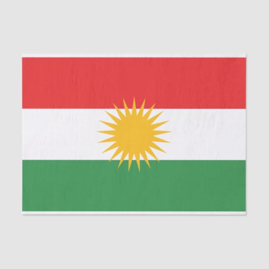 Vlag van Koerdistan Tissuepapier (Voorkant)