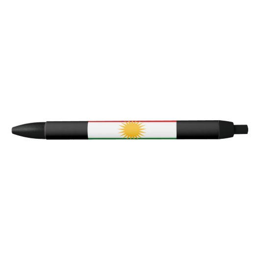 Vlag van Koerdistan Zwarte Inkt Pen (Voorkant)