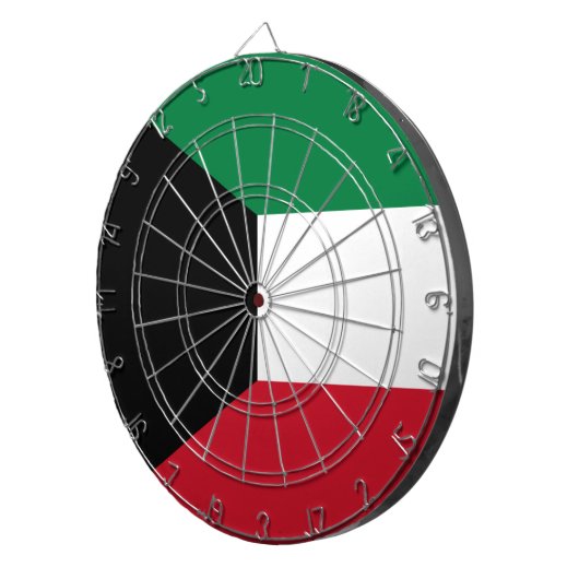Vlag van Koeweit Dartbord (Voorkant Rechts)