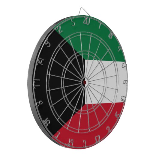 Vlag van Koeweit Dartbord (Voorkant Links)