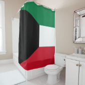 Vlag van Koeweit Douchegordijn (In situ)
