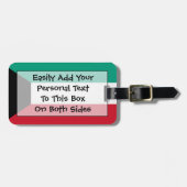 Vlag van Koeweit Easy ID Personal Bagagelabel (Voorkant horizontaal)