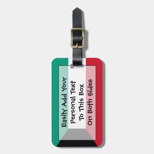 Vlag van Koeweit Easy ID Personal Bagagelabel (Voorkant verticaal)