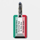Vlag van Koeweit Easy ID Personal Bagagelabel (Achterkant verticaal)