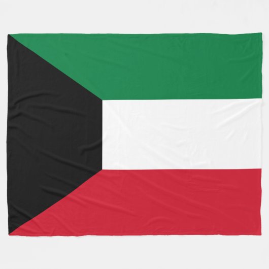 Vlag van Koeweit Fleece Deken (Voorkant (Horizontaal))