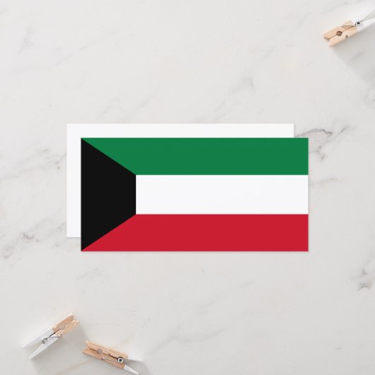 Vlag van Koeweit Kaart (Voorkant / Achterkant in situ)