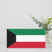 Vlag van Koeweit Kaart (Staand voorkant)